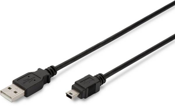 Digitus cavo usb 2.0 mini ''b'' 5 poli mt.1,80 in confezione da espositore