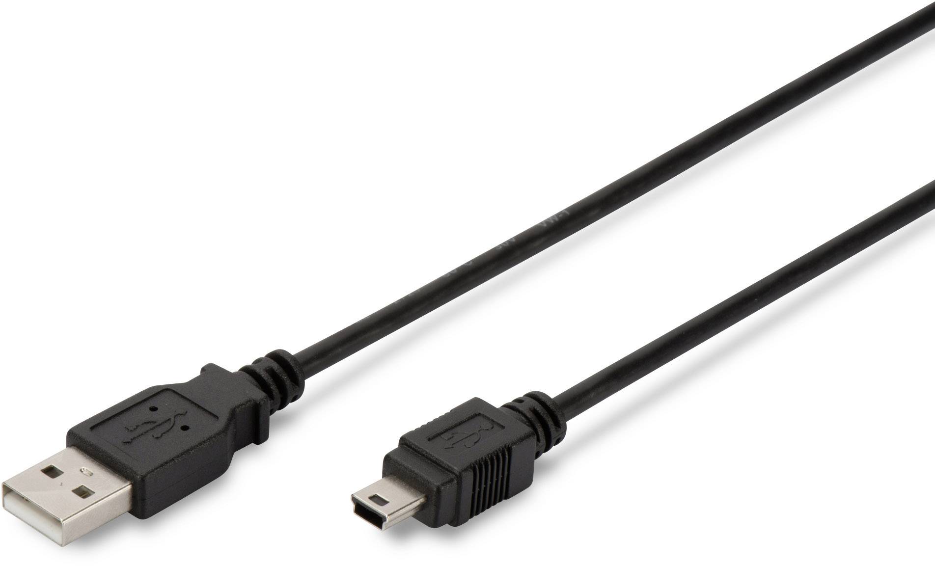 Digitus cavo usb 2.0 mini ''b'' 5 poli mt.1,80 in confezione da espositore-0
