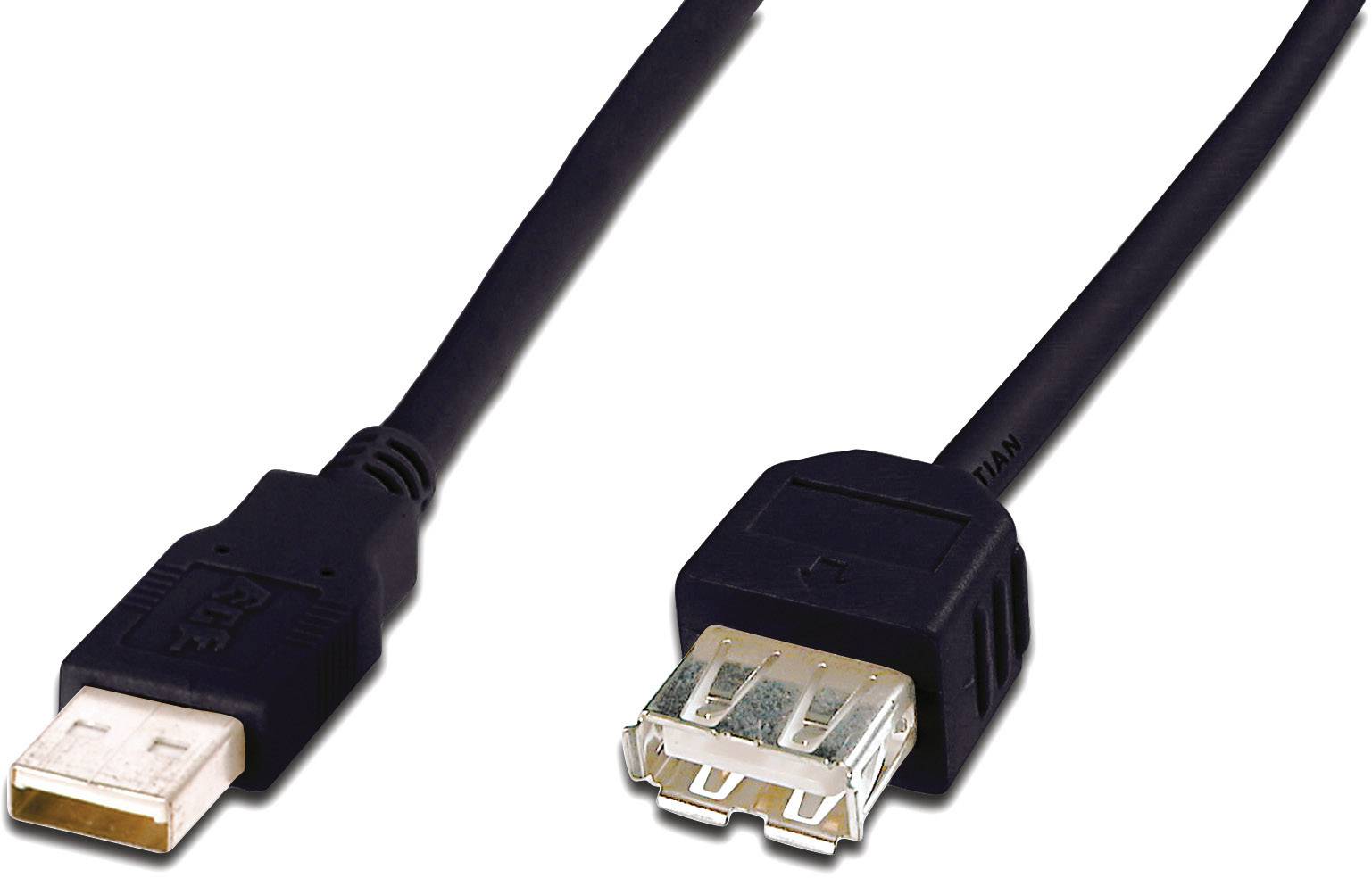Digitus cavo prolunga usb 2.0 connettori a-a connettori maschio-femmina - mt. 2 colore nero in confezione da espositore-0