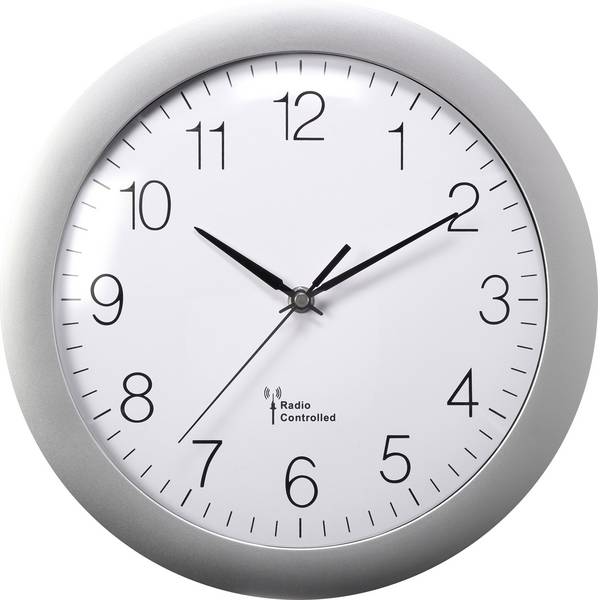 Orologi da parete - Basetech Radiocontrollato Orologio da parete 300 mm x 56 mm Argento - Orologi da parete - Basetech Radiocontrollato Orologio da parete 300 mm x 56 mm Argento -