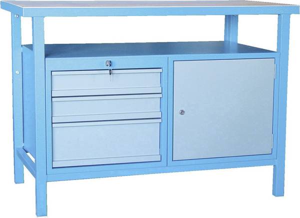 Aerotec 20142020 Modulo di base per banco di lavoro (L x A x P) 1200 x 850 x 600 mm Blu (RAL 5015), Grigio (RAL 7001)
