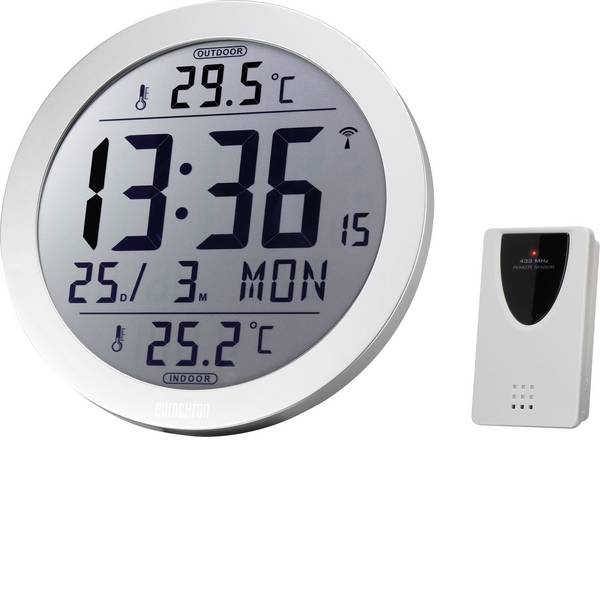 Orologi da parete - Eurochron EFW 4001 Radiocontrollato Orologio da parete 210 mm x 26.5 mm Argento - Orologi da parete - Eurochron EFW 4001 Radiocontrollato Orologio da parete 210 mm x 26.5 mm Argento -