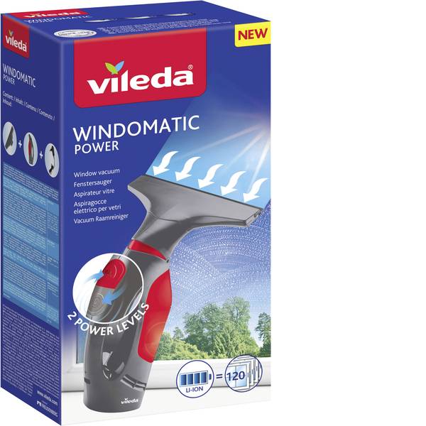 Aspiratori per vetri - Vileda Windowmatic POWER Aspirapolvere per finestre Grigio, Rosso - Aspiratori per vetri - Vileda Windowmatic POWER Aspirapolvere per finestre Grigio, Rosso -