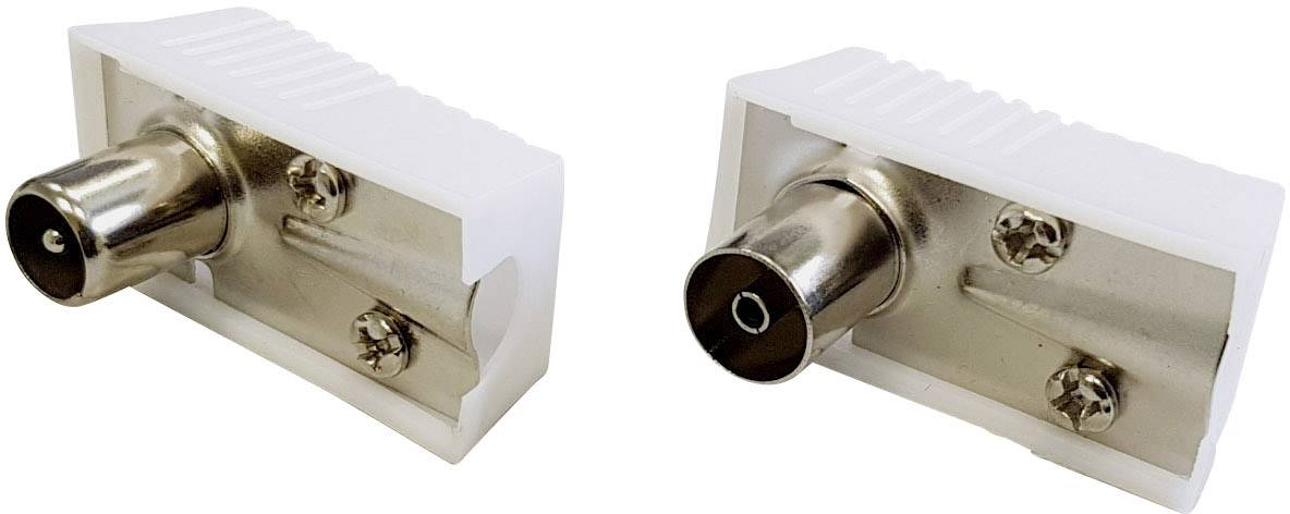 BKL Electronic 0403500 Kit di connettori a spina coassiali Connessioni: Spina coassiale IEC, Spina coassiale IEC Diametro cavo: 9.50 mm 1 KIT
