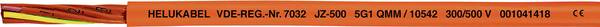 HELU JZ-500 Orange Cavo di controllo e comando 4 G 2.5 mm² Arancione 10748-500 500 m