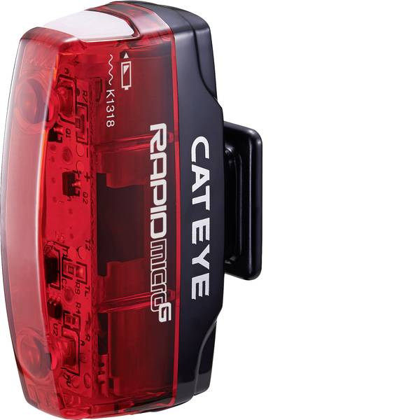 Luci per bicicletta - Cateye Fanale posteriore Rapid Micro G TL-LD 620G LED (monocolore) a batteria ricaricabile Rosso, Nero - Luci per bicicletta - Cateye Fanale posteriore Rapid Micro G TL-LD 620G LED (monocolore) a batteria ricaricabile Rosso, Nero -