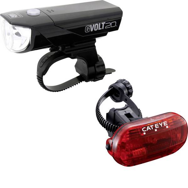 Luci per bicicletta - Cateye Kit illuminazione bicicletta GVOLT20 + OMNI3G LED a batteria Nero, Rosso - Luci per bicicletta - Cateye Kit illuminazione bicicletta GVOLT20 + OMNI3G LED a batteria Nero, Rosso -