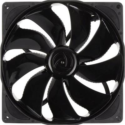 Ventola nera per computer con pale rotoriche ottagonali, montata in un telaio quadrato. Utilizzata prevalentemente per il raffreddamento.