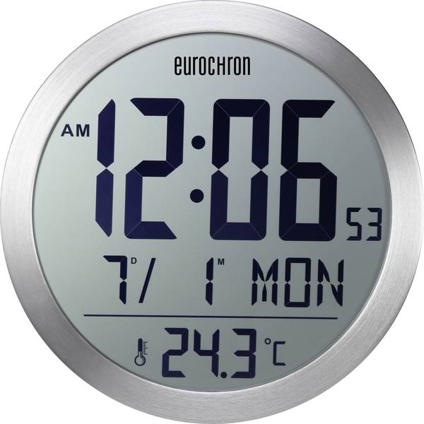 Orologi da parete - Eurochron EFW 5001 Radiocontrollato Orologio da parete 394 mm x 41 mm Argento - Orologi da parete - Eurochron EFW 5001 Radiocontrollato Orologio da parete 394 mm x 41 mm Argento -