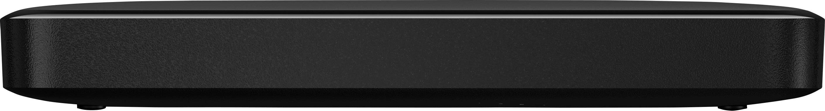 Un dispositivo elettronico nero rettangolare su una superficie; non mostra pulsanti o display visibili.