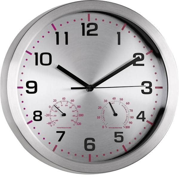 Orologi da parete - Mebus 41934 Quarzo Orologio da parete 30 cm x 4.2 cm Alluminio - Orologi da parete - Mebus 41934 Quarzo Orologio da parete 30 cm x 4.2 cm Alluminio -