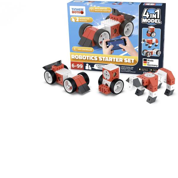 Robot in kit di montaggio - TINKERBOTS Robot in kit da montare Robotics Starter Set 00046 - Robot in kit di montaggio - TINKERBOTS Robot in kit da montare Robotics Starter Set 00046 -