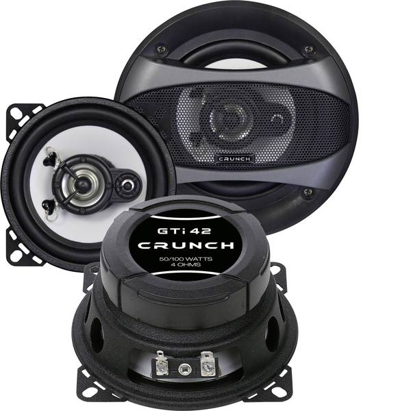 Altoparlanti da incasso per auto - Crunch GTI-42 Altoparlante coassiale da incasso a 3 vie 100 W Contenuto: 1 Paia - Altoparlanti da incasso per auto - Crunch GTI-42 Altoparlante coassiale da incasso a 3 vie 100 W Contenuto: 1 Paia -