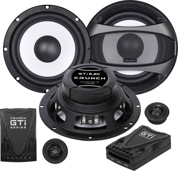 Altoparlanti da incasso per auto - Crunch GTI-6.2c KIT Altoparlanti da incasso a 2 vie 200 W Contenuto: 1 KIT - Altoparlanti da incasso per auto - Crunch GTI-6.2c KIT Altoparlanti da incasso a 2 vie 200 W Contenuto: 1 KIT -