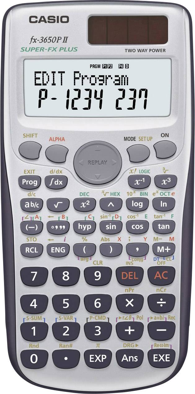 Casio FX-3650PII Tasche Wissenschaftlicher Taschenrechner Schwarz - Silber Taschenrechner (FX-3650PII)-0