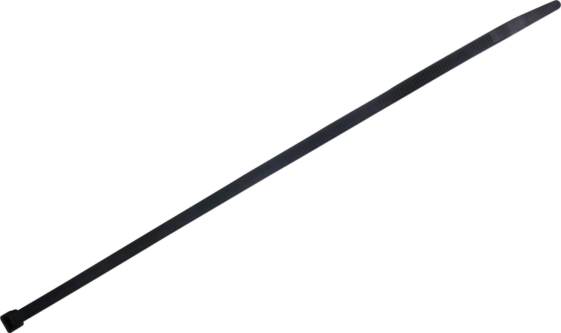 TRU COMPONENTS 1578096 Fascetta per cavi 650 mm 8.80 mm Nero stabile al calore 100 pz.