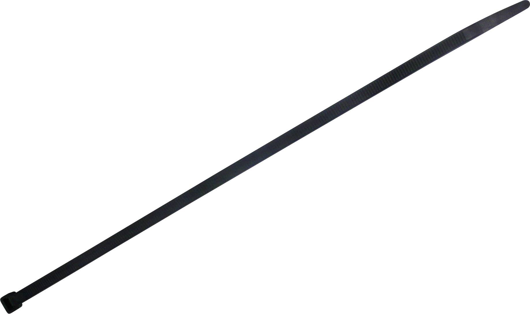 TRU COMPONENTS 1578098 Fascetta per cavi 700 mm 8.80 mm Nero stabile al calore 100 pz.