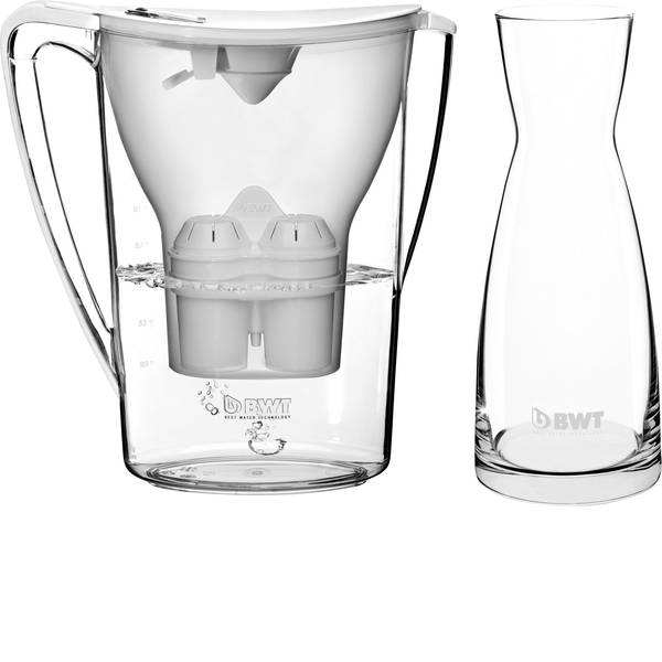 Caraffe dell`acqua e cartucce filtranti - Caraffa filtrante BWT PENGUIN + glass carafe 0815086 2.7 l Bianco - Caraffe dell`acqua e cartucce filtranti - Caraffa filtrante BWT PENGUIN + glass carafe 0815086 2.7 l Bianco -