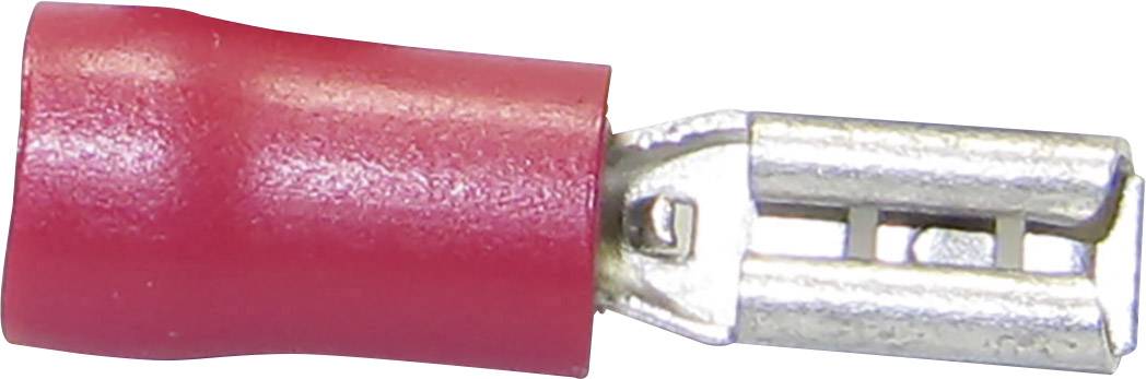 Spinotto rosso piatto con contatto metallico, rappresentato lateralmente.