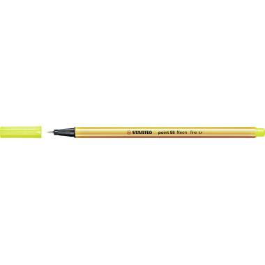 STABILO point® 88 88/024 Pennarello punta fine Giallo Neon 0.4 mm 1 pz.