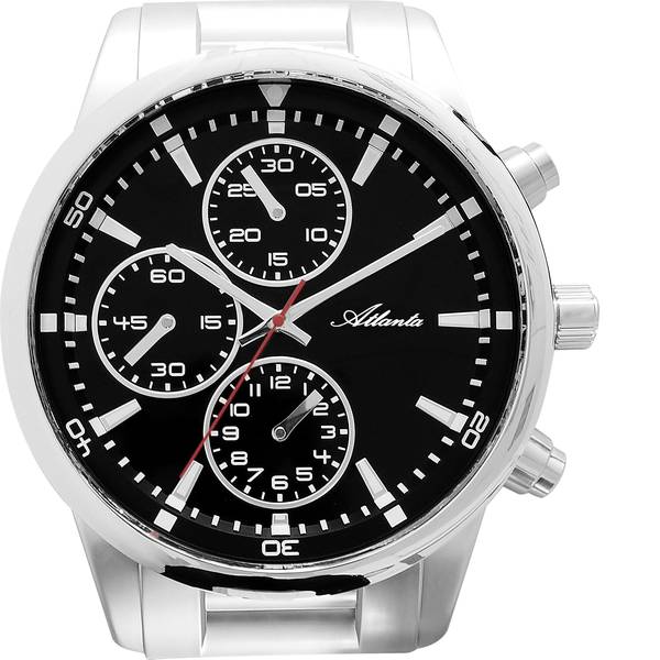 Orologi da parete - Atlanta Uhren 4405 Cronografo Orologio da parete 430 mm x 370 mm x 55 mm Argento - Orologi da parete - Atlanta Uhren 4405 Cronografo Orologio da parete 430 mm x 370 mm x 55 mm Argento -