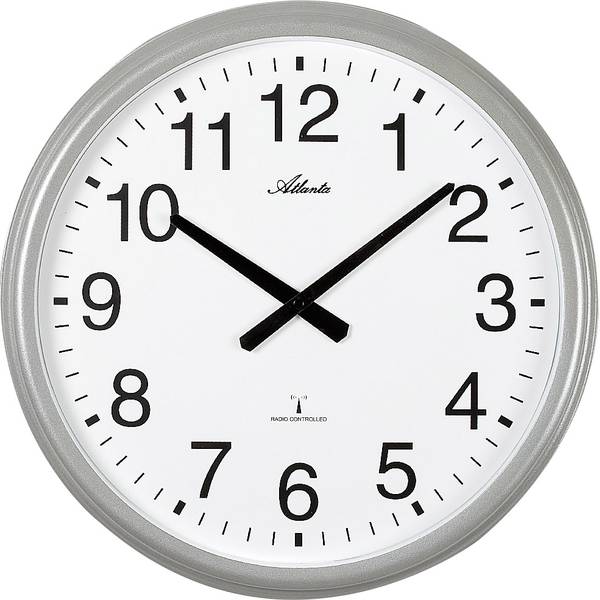 Orologi da parete - Atlanta Uhren 4449 Radiocontrollato Orologio da parete 425 mm Argento (opaco) - Orologi da parete - Atlanta Uhren 4449 Radiocontrollato Orologio da parete 425 mm Argento (opaco) -