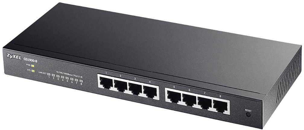 ZyXEL GS1900-8-EU0101F 8x GE GS1900-8 Switch di rete 8 Porte 1000 MBit/s-1