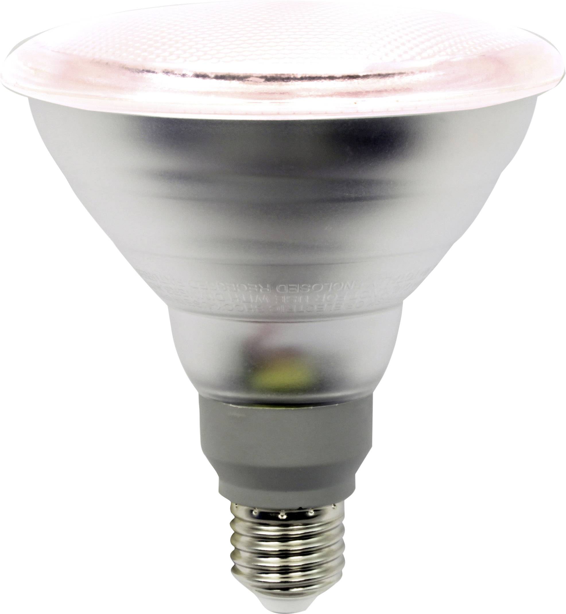 Lampadina con calotta riflettente argentata e attacco a vite. Ideale per illuminazione direzionale o per creare accenti luminosi.