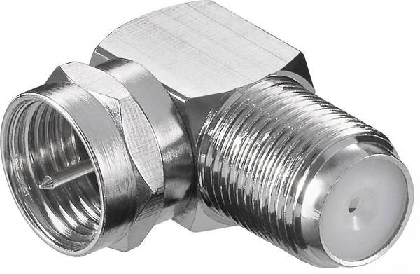 Goobay Adattatore angolare: spina F > presa F 90° zinco spina adattatore in zinco