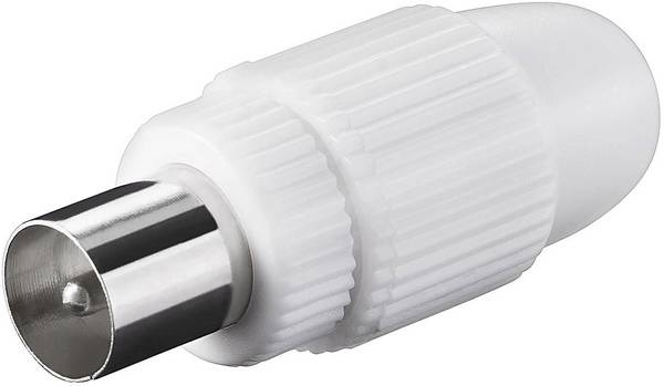 Connettore coassiale Goobay con attacco a vite - connettore coassiale avvitabile in plastica