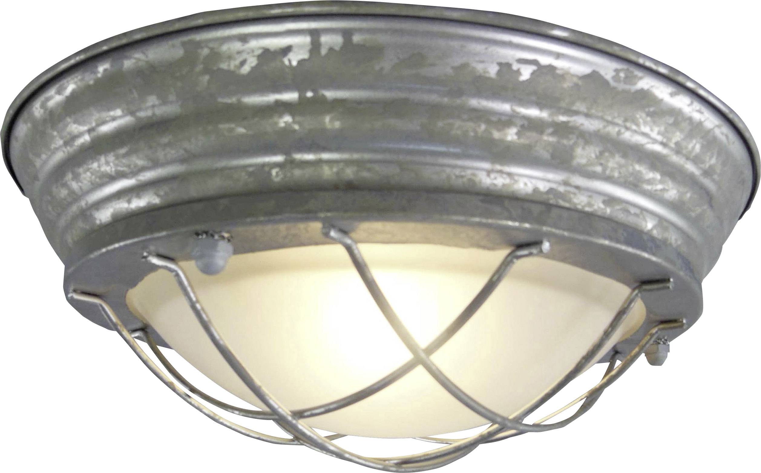 Plafoniera Soffitto E27 : Plafoniera led e w brilliant typhoon zinco antico