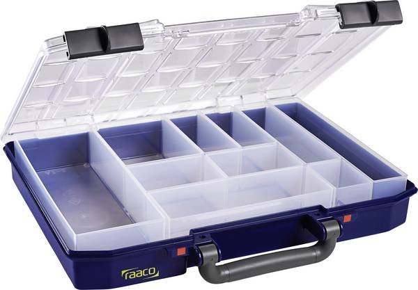 raaco CarryLite 55 4x8-10 Valigetta per minuteria (L x L x A) 337 x 278 x 57 mm Scomparti: 10 Incl. Impugnatura Scatola Contenuto 1 pz.
