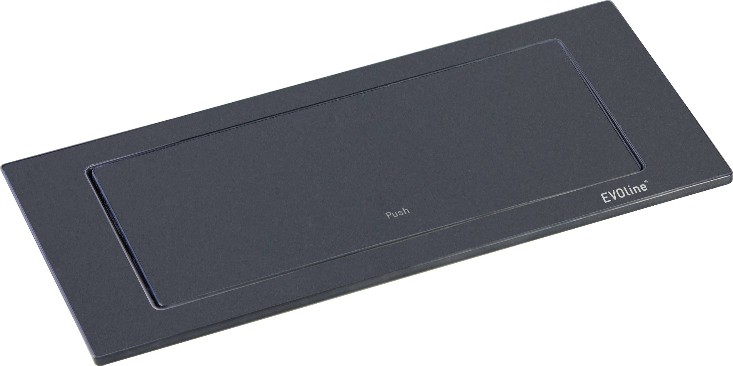 EVOline 1592.7100.5100 Multipresa ad incasso 2 vie Lacca - Nero Schuko 1 pz.