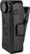 Fotocamera portatile nera con clip e obiettivo, idonea per essere fissata a indumenti o attrezzature, principalmente per riprese in movimento.
