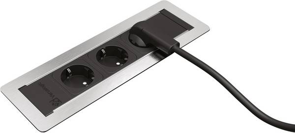 Kopp 939625011 Multipresa ad incasso 3 scomparti Alluminio (spazzolato)  1 pz.