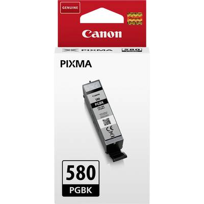Cartuccia d'inchiostro Canon 580 PGBK in confezione originale. Contiene inchiostro nero pigmentato per stampanti Pixma.