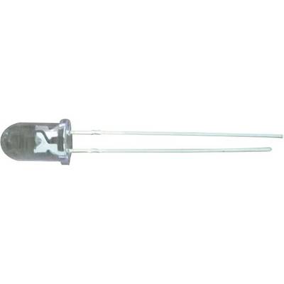 'Componente LED con due lunghe gambe metalliche, vista laterale.'