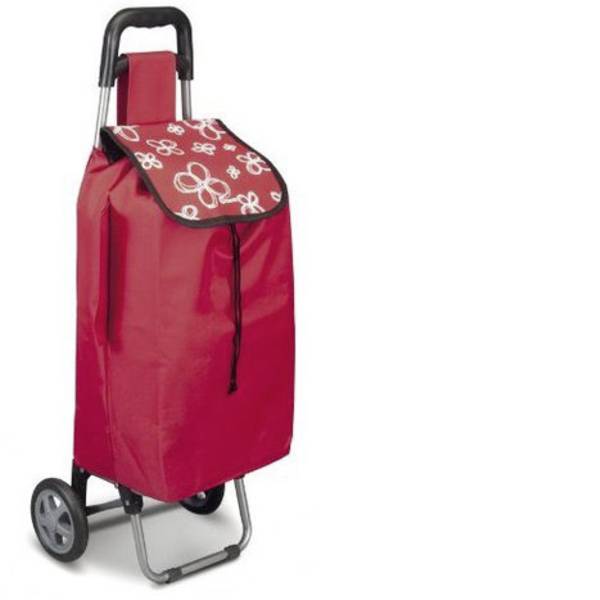 Aiuti per la vita quotidiana - Carrellino trolley per la spesa Daphne 40L rosso con custodia porta ombrello - Aiuti per la vita quotidiana - Carrellino trolley per la spesa Daphne 40L rosso con custodia porta ombrello -