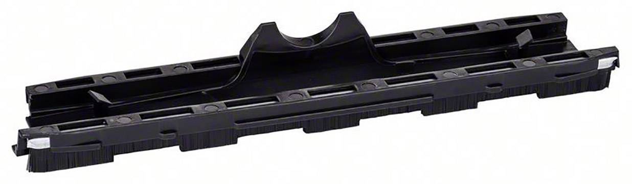 Modello nero in plastica di un pattino per fotocamera per il montaggio su un treppiede o su un supporto.