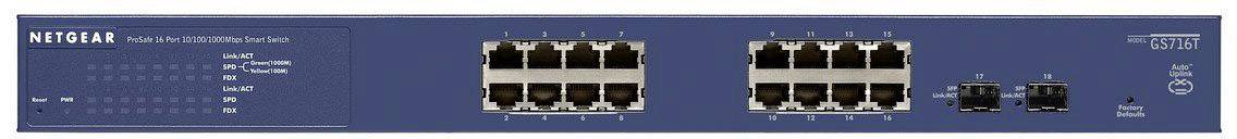 NETGEAR GS716T-300EUS GS716T-300EUS Switch di rete 16 Porte