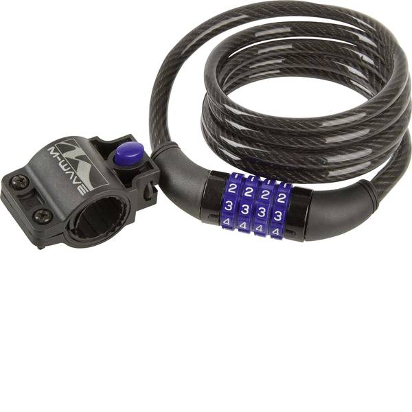 Lucchetti da bicicletta - M-Wave DS 8.15 Lucchetto a cavo Nero Lucchetto a codice - Lucchetti da bicicletta - M-Wave DS 8.15 Lucchetto a cavo Nero Lucchetto a codice -