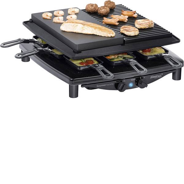 Raclette - Steba Germany RC4 plus deluxe Raclette 8 vaschette Nero - Raclette - Steba Germany RC4 plus deluxe Raclette 8 vaschette Nero -