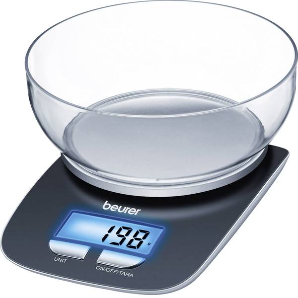 Bilance da cucina - Beurer KS25 Bilancia da cucina digitale digitale, con contenitore di misurazione Portata max.=3 kg Nero - Bilance da cucina - Beurer KS25 Bilancia da cucina digitale digitale, con contenitore di misurazione Portata max.=3 kg Nero -