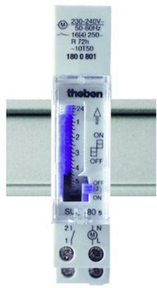 Theben 1800001 Timer per guida DIN analogico 230 V