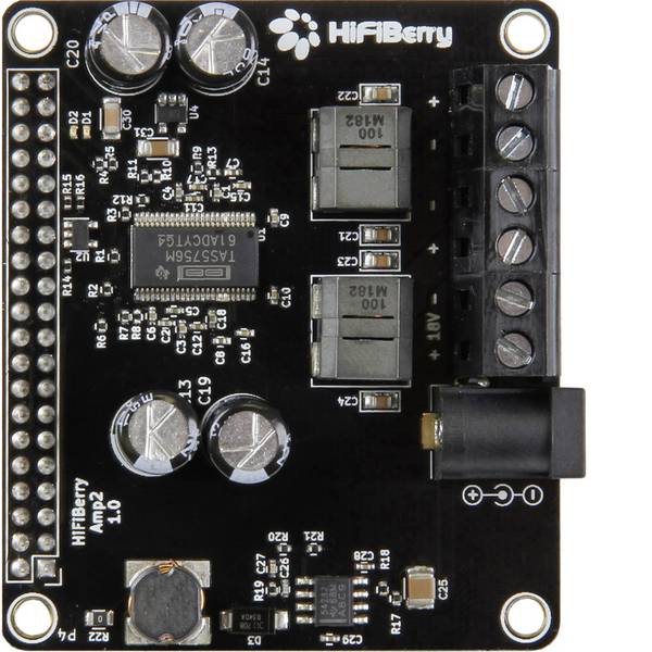 Shield Arduino e HAT Pi - HiFiBerry Scheda di espansione per Raspberry Pi® Hifiberry AMP2 - Shield Arduino e HAT Pi - HiFiBerry Scheda di espansione per Raspberry Pi® Hifiberry AMP2 -
