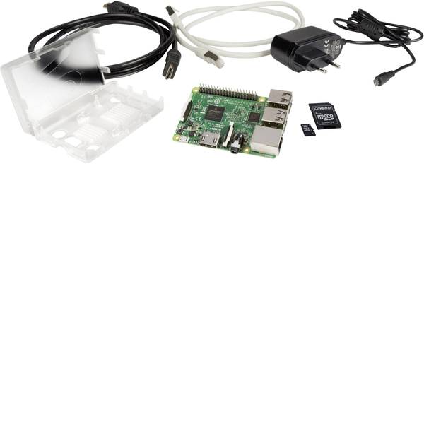 Schede di sviluppo e Single Board Computer - Raspberry Pi® 3 B PI3SET 1 GB 4 x 1.2 GHz incl. cavo di alimentazione, incl. custodia, incl. Noobs OS, incl. cavo HDMI - Schede di sviluppo e Single Board Computer - Raspberry Pi® 3 B PI3SET 1 GB 4 x 1.2 GHz incl. cavo di alimentazione, incl. custodia, incl. Noobs OS, incl. cavo HDMI -