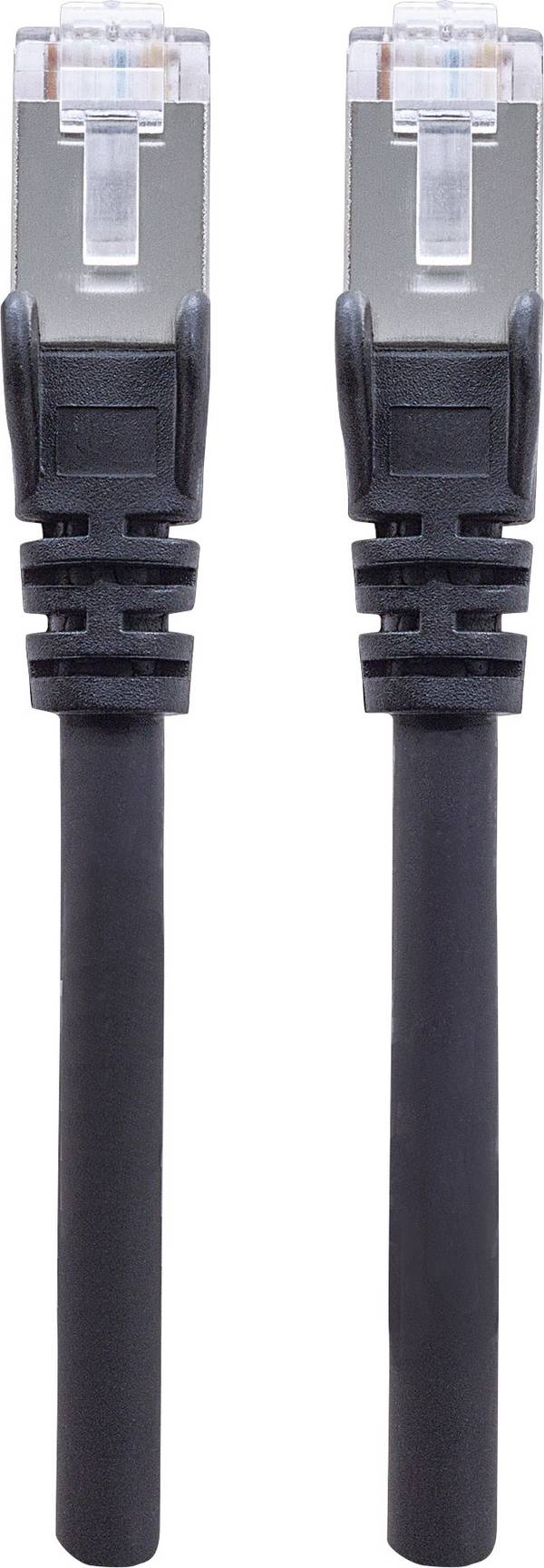 Intellinet 740685 RJ45 Cavo di rete, cavo patch CAT 6A S/FTP 1.00 m Nero Schermatura a fogli, Schermatura intrecciata, Schermato, Privo di alogeni 1 pz.