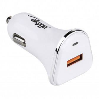 Akyga Caricatore USB 15 W USB Bianco Automobile
