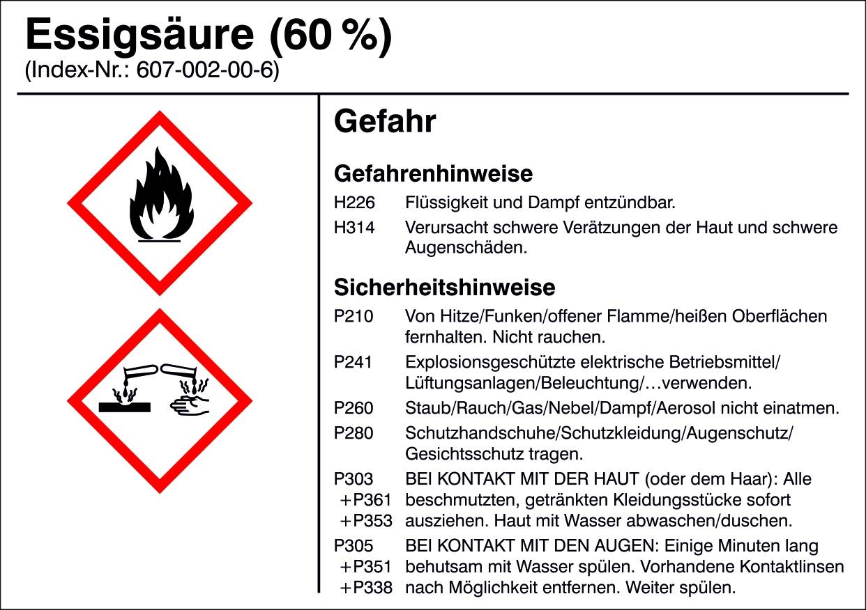 SafetyMarking 21.B1200.08 Etichetta per prodotti pericolosi G008 Acido acetico Pellicola adesiva (L x A) 105 mm x 74 mm 1 pz.