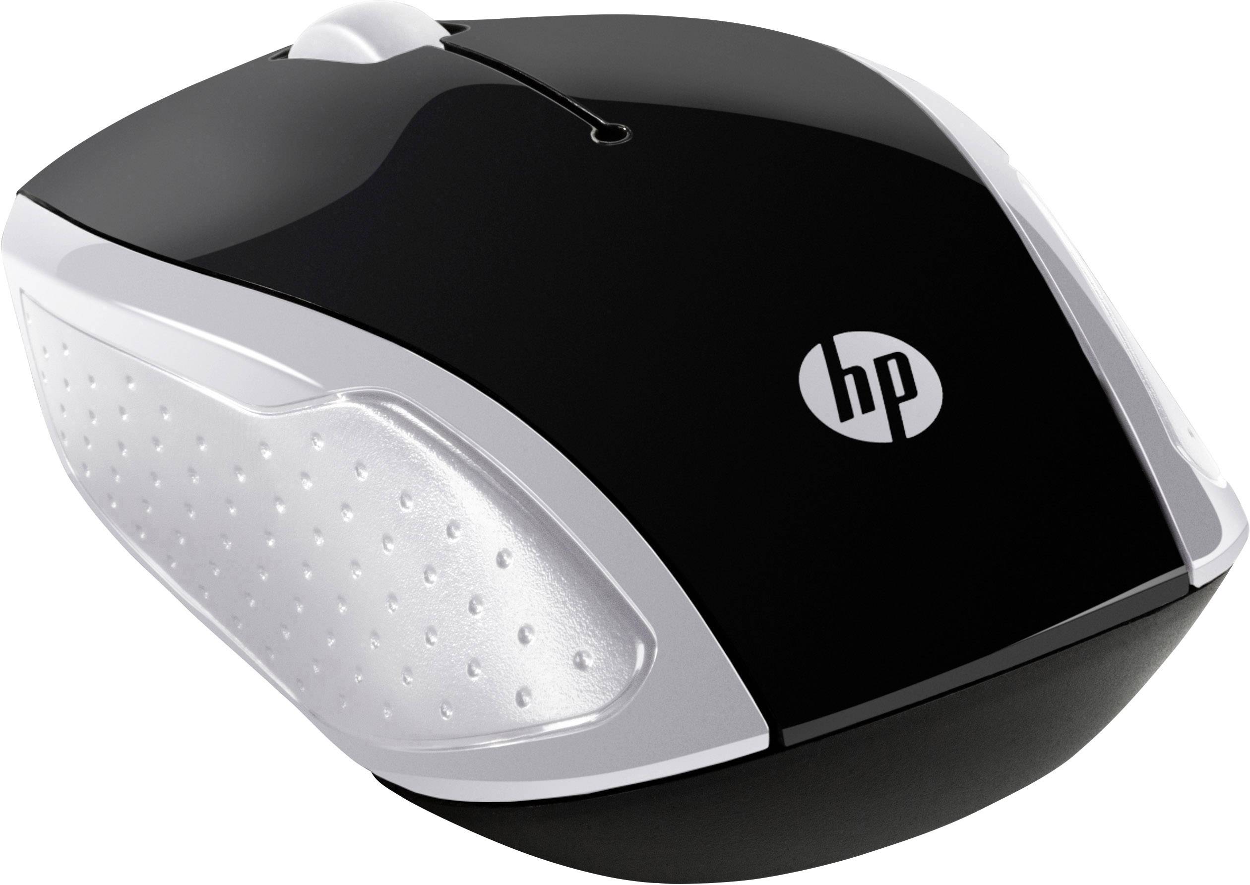 HP 200 Mouse Senza fili (radio) Ottico Nero, Argento 3 Tasti 1000 dpi-1